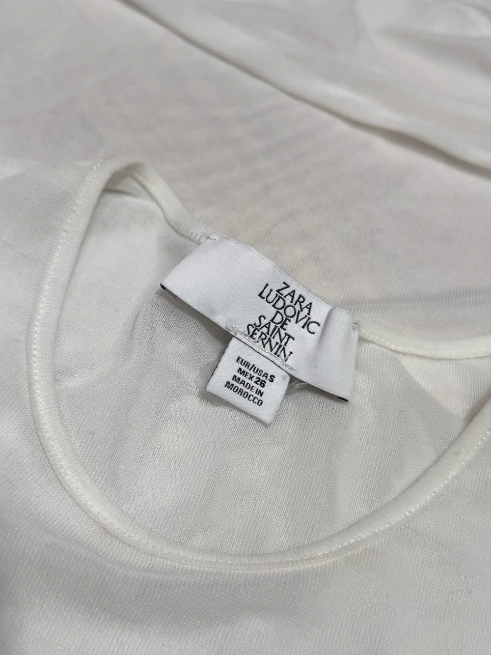 Ludovic De Saint Sernin x Zara White Mesh Studded Top - Small
